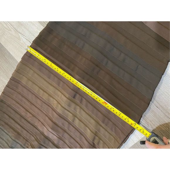 Tadashi Shoji Tiered Ombre Brown Gold Dress, Size Small Petite, MSRP $350 - Picture 9 of 10